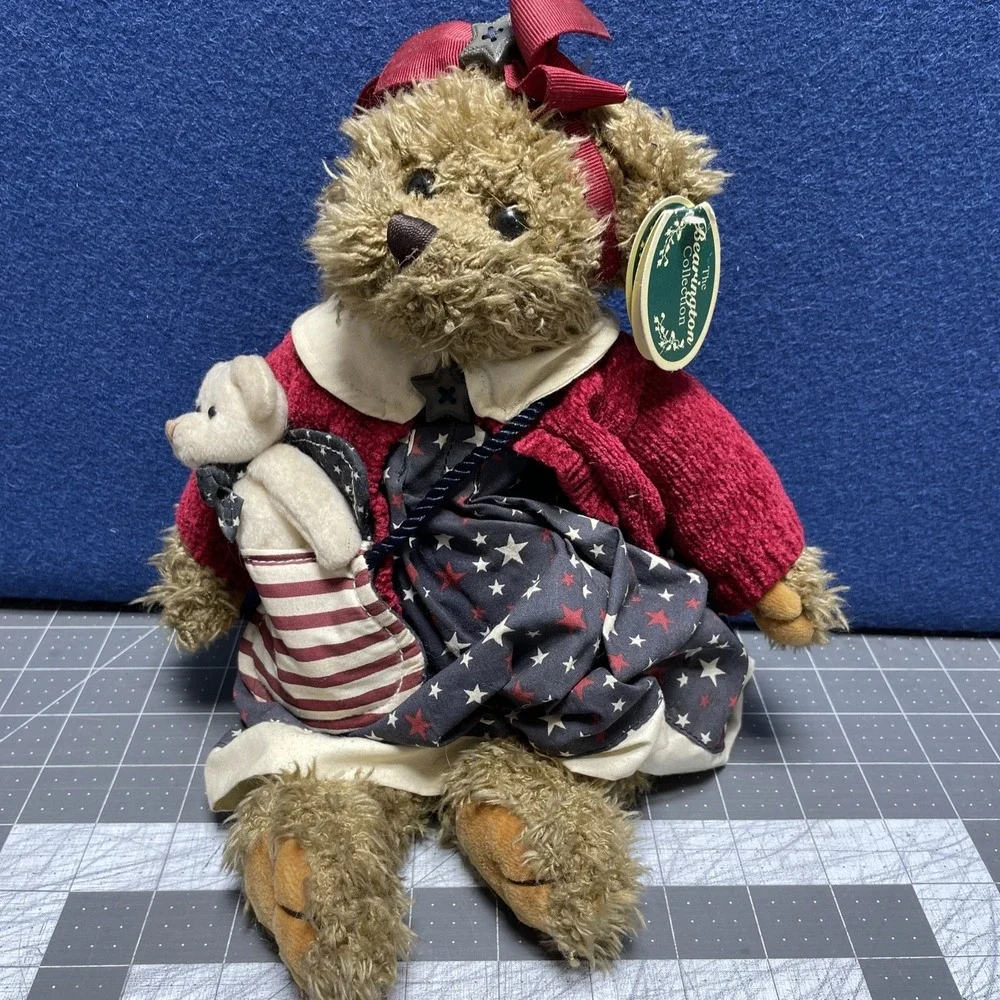 Bearington Collection‎ Betsy & Ross 12″ Plush Bear W/Baby Ross Plush Americana